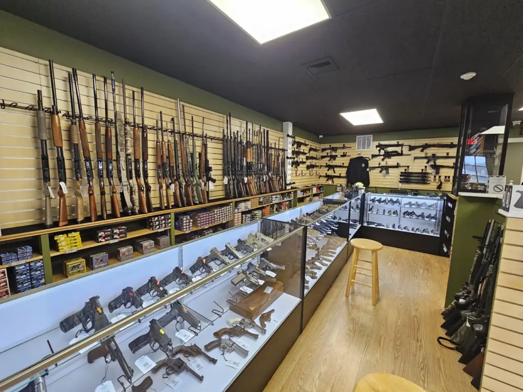 Pioneer Arms store — behind the counter