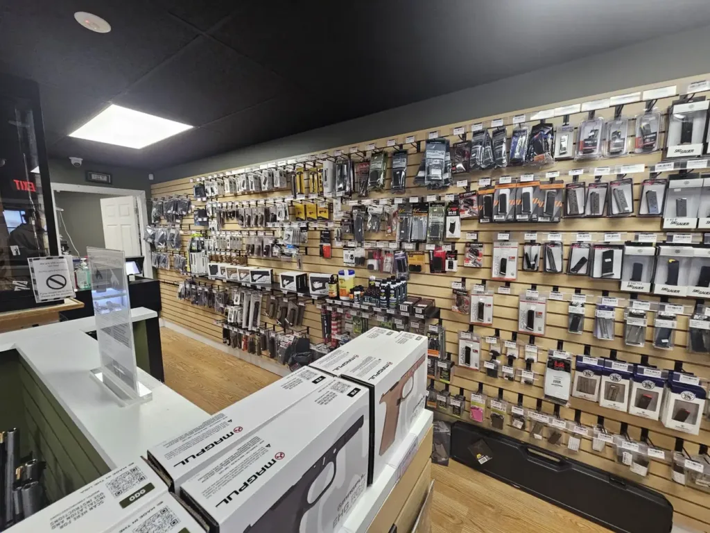 Pioneer Arms store — product wall